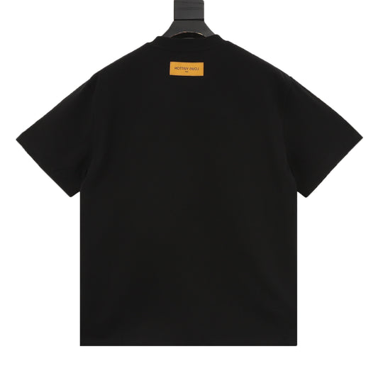 Louis Vuitton Three-Flower Grain Embroidered T-Shirt product detail 2