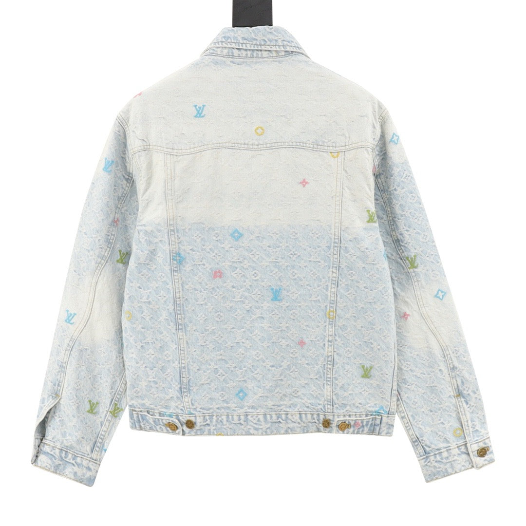 Louis Vuitton Candy Embroidered Denim Jacket product detail 2