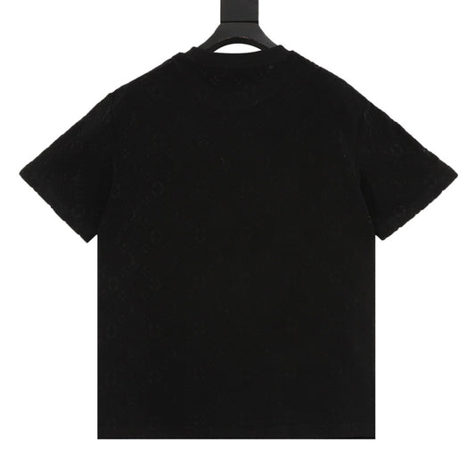 Louis Vuitton Flocked Embossed Terry T-Shirt - Black product detail 2