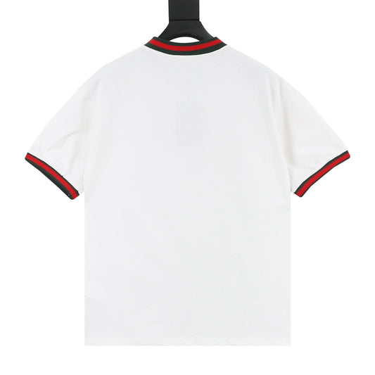 Gucci Letter Embroidered Web-Rib T-Shirt product detail 2