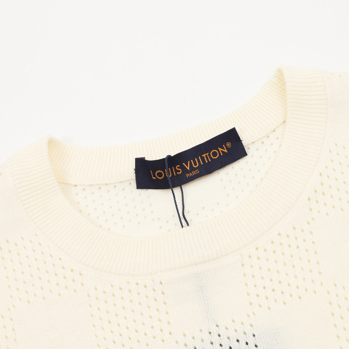 Louis Vuitton Damier Mesh Knit T-Shirt - Ivory product detail 3