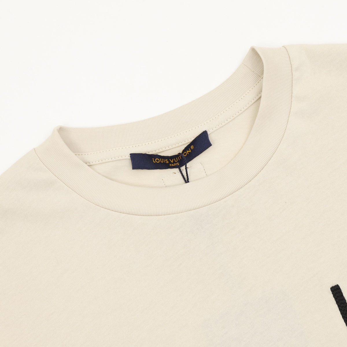 Louis Vuitton L.V.M. Embroidered Cotton T-Shirt - Ivory product detail 3