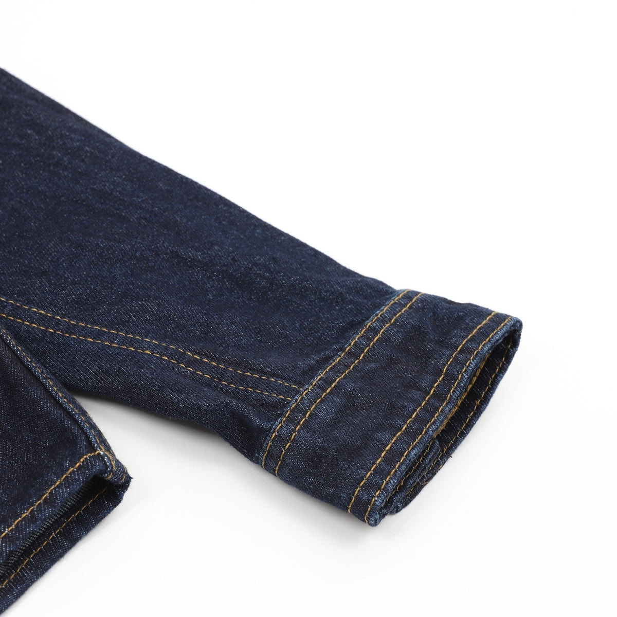 Louis Vuitton Leather-Patch Denim Long-Sleeve Shirt - Dark Blue product detail 3