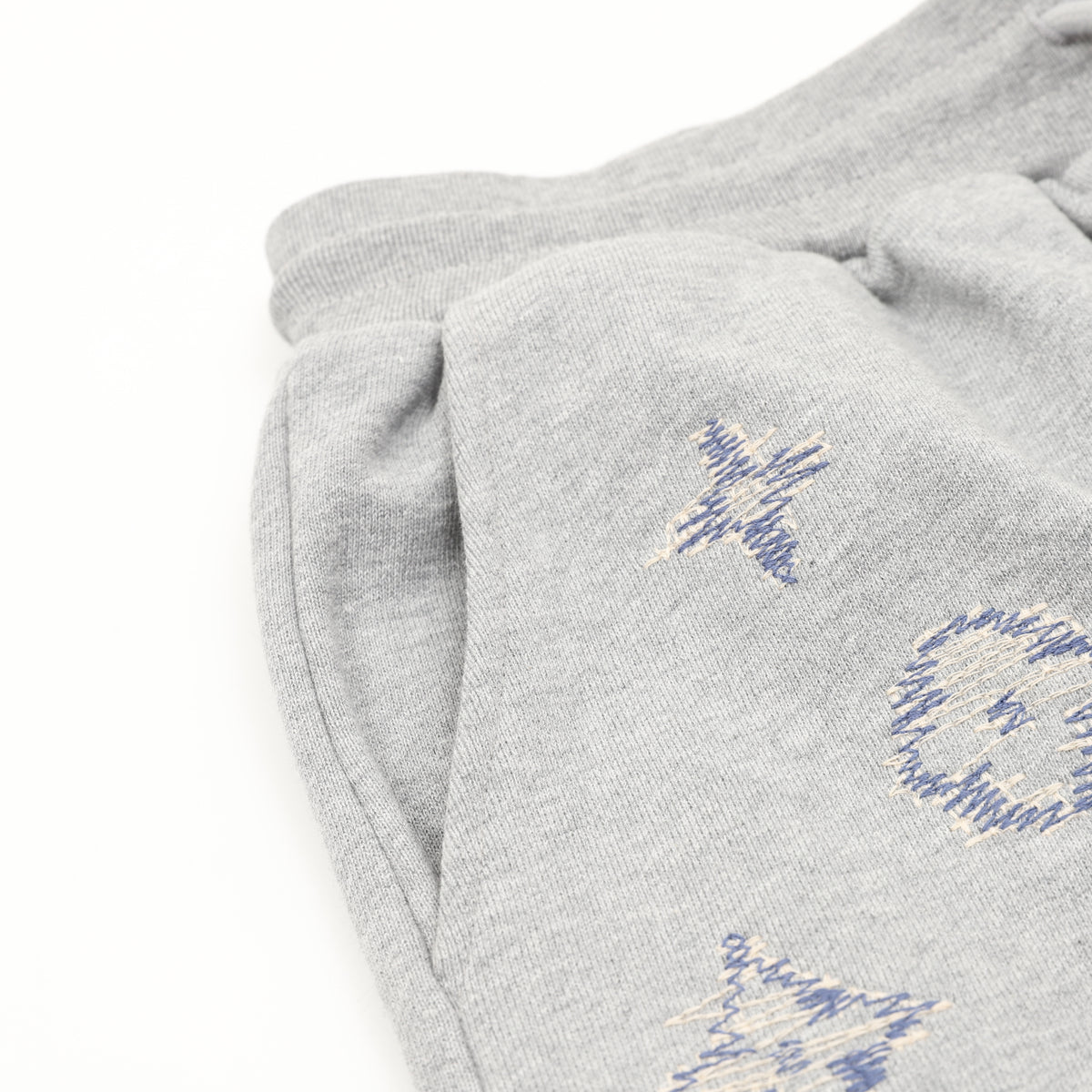 Louis Vuitton Monogram Sketch Embroidered Drawstring Shorts - Grey product detail 4