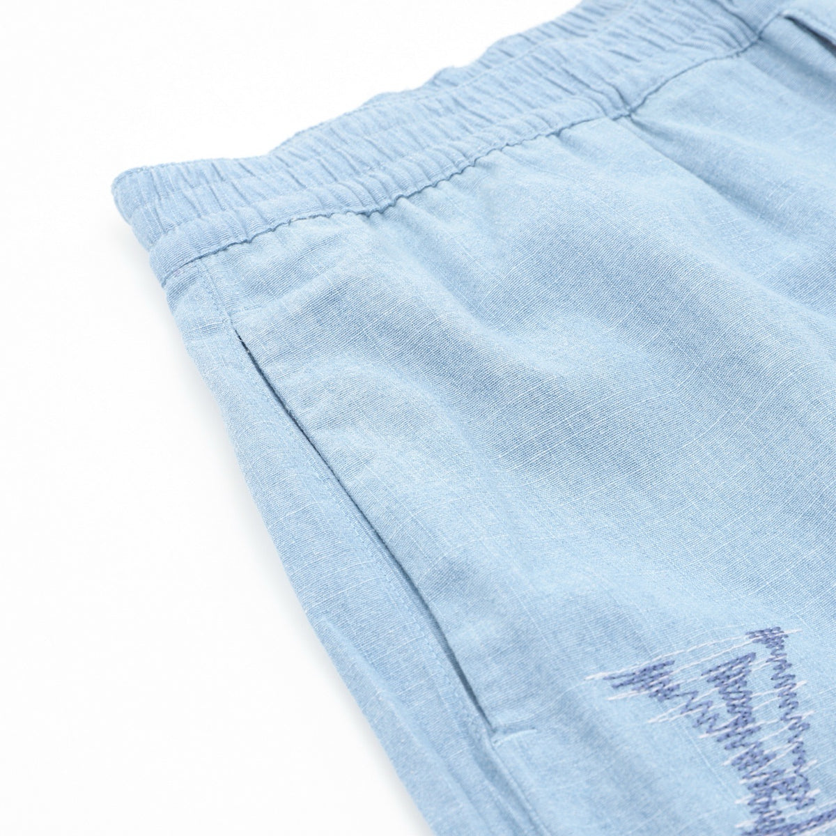 Louis Vuitton Embroidered Denim Shorts - Light Blue product detail 4