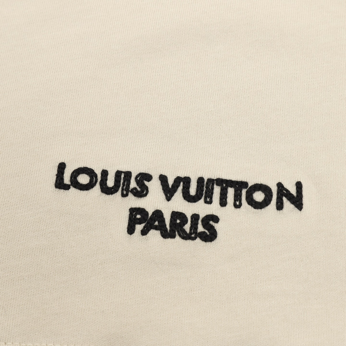 Louis Vuitton L.V.M. Embroidered Cotton T-Shirt - Ivory product detail 6