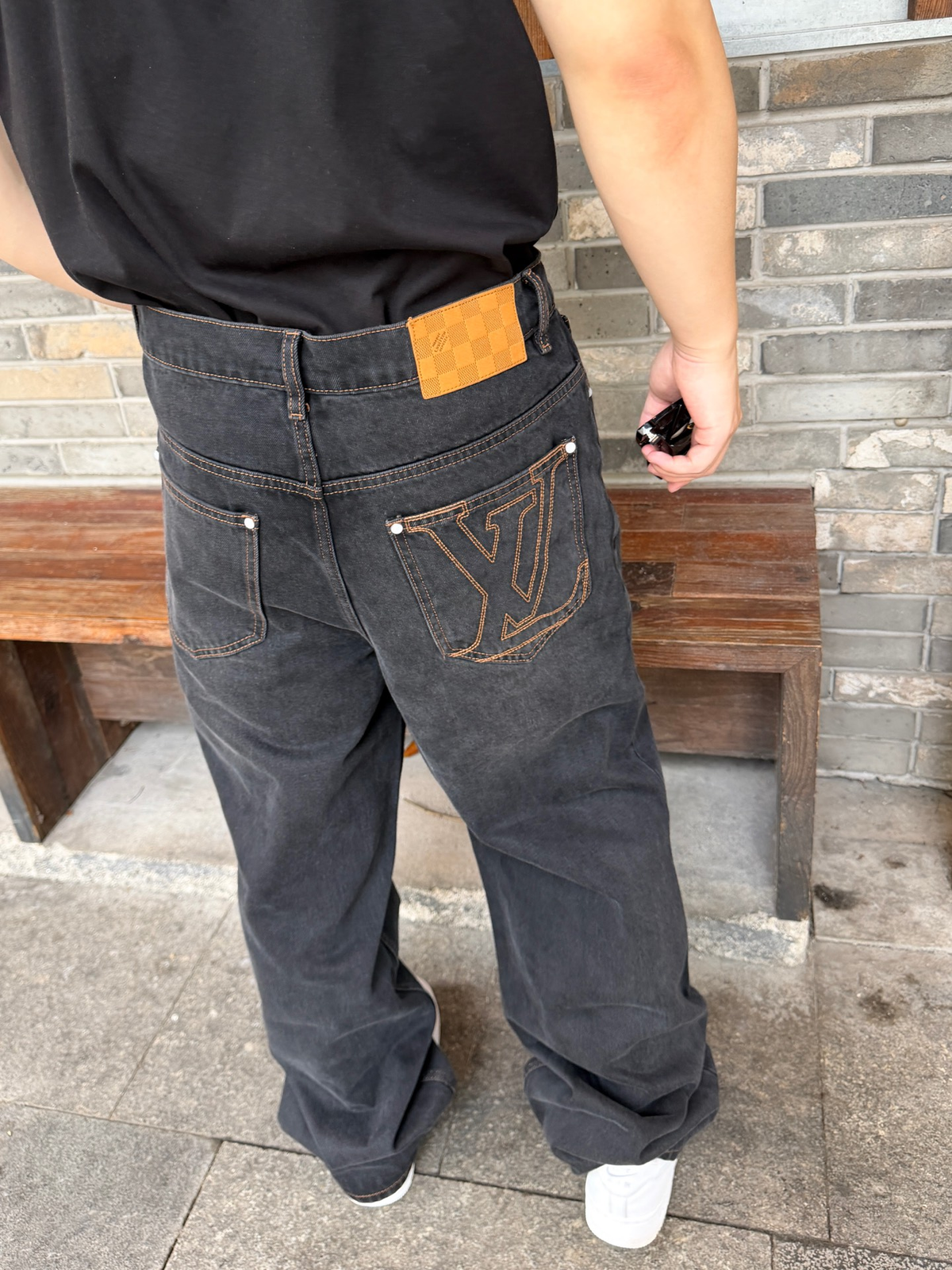 Louis Vuitton Back-Pocket Embroidered Skate Jeans - Black product image 10