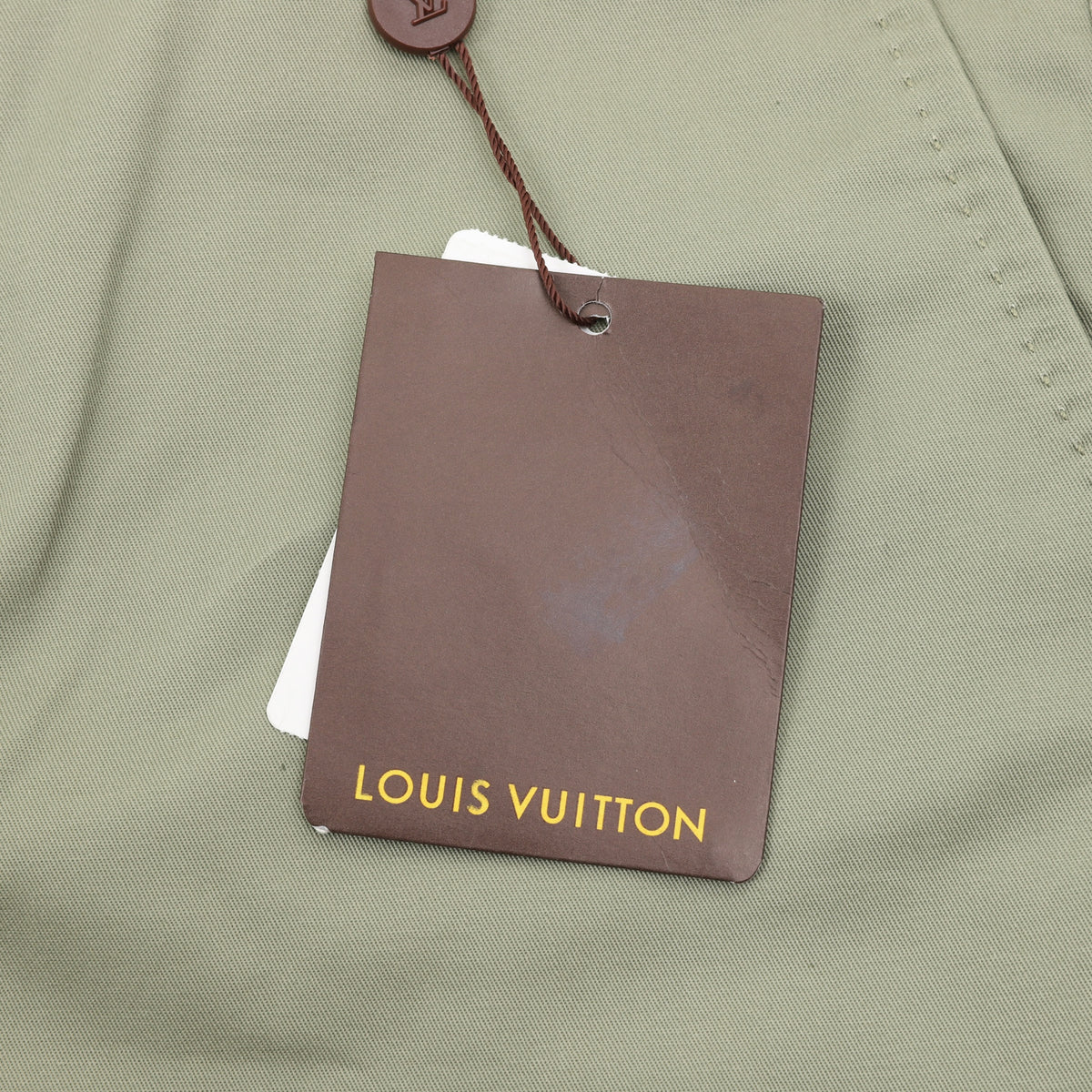 Louis Vuitton Leather-Pocket Silk-Cotton Crepe Trousers - Sage Green product image 11