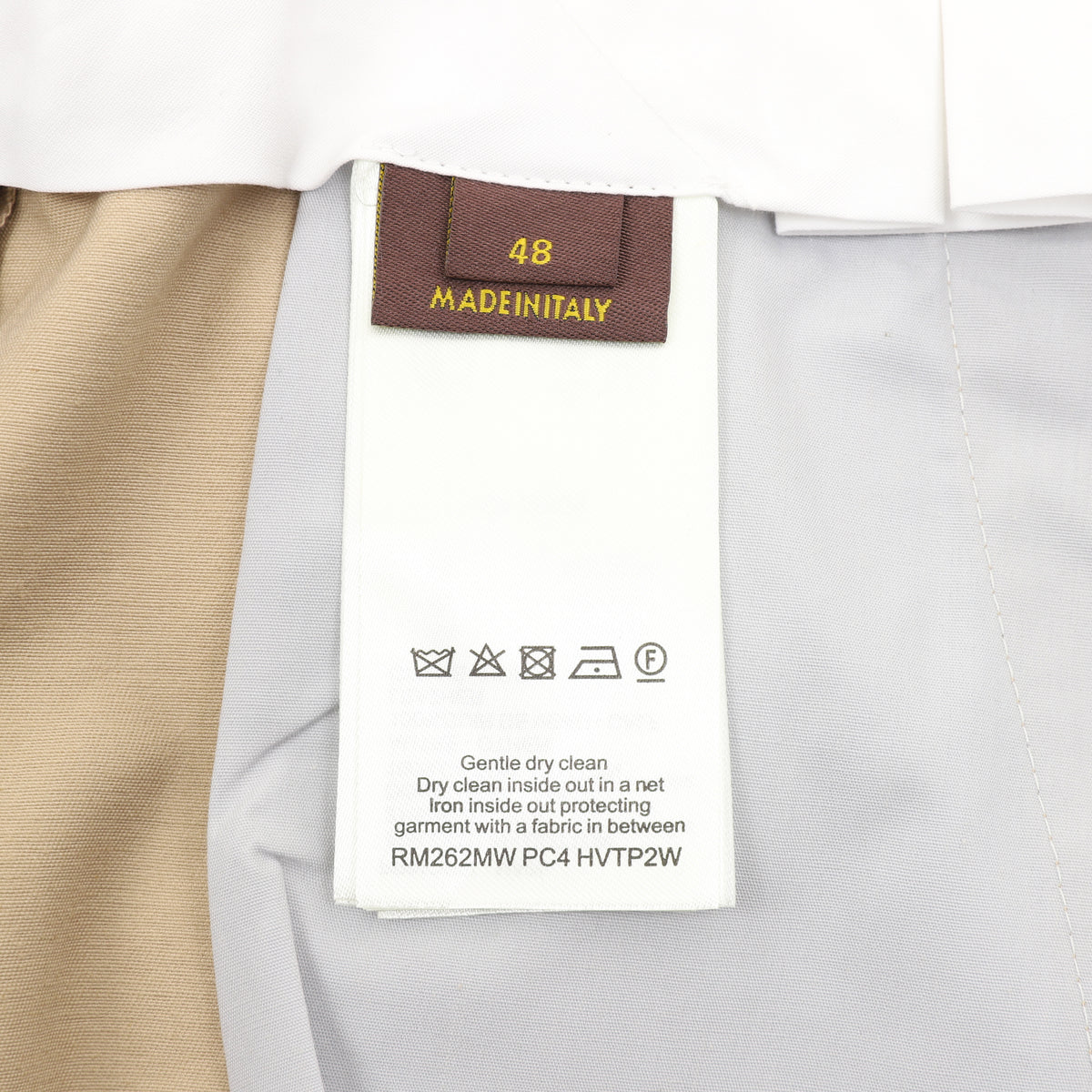 Louis Vuitton Leather-Pocket Silk-Cotton Crepe Trousers - Beige product image 16