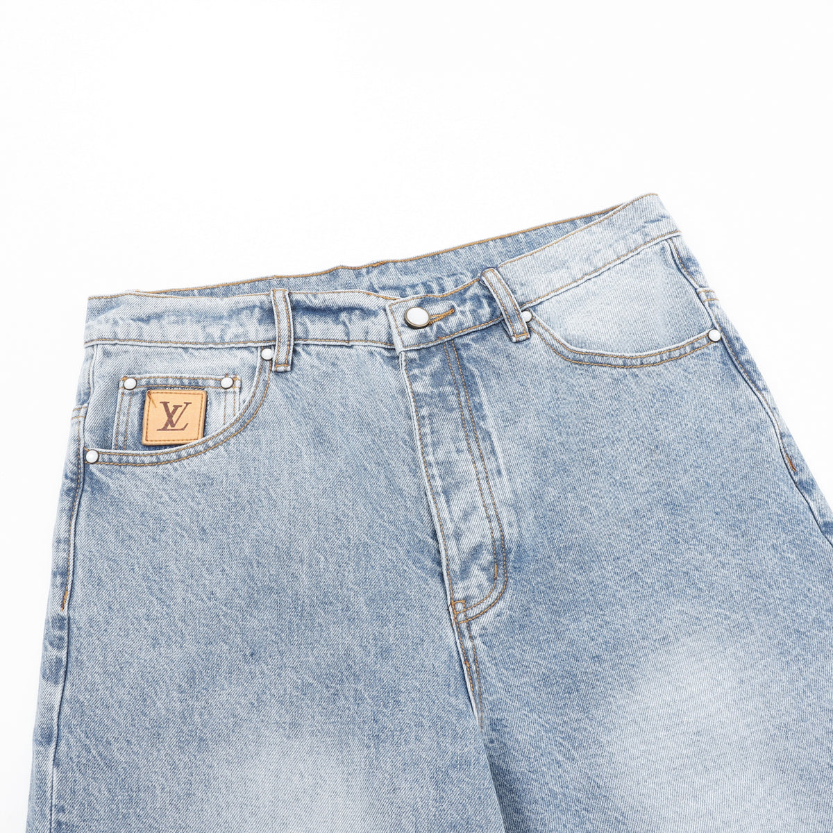 Louis Vuitton Back-Pocket Embroidered Skate Jeans - Light Blue product image 16