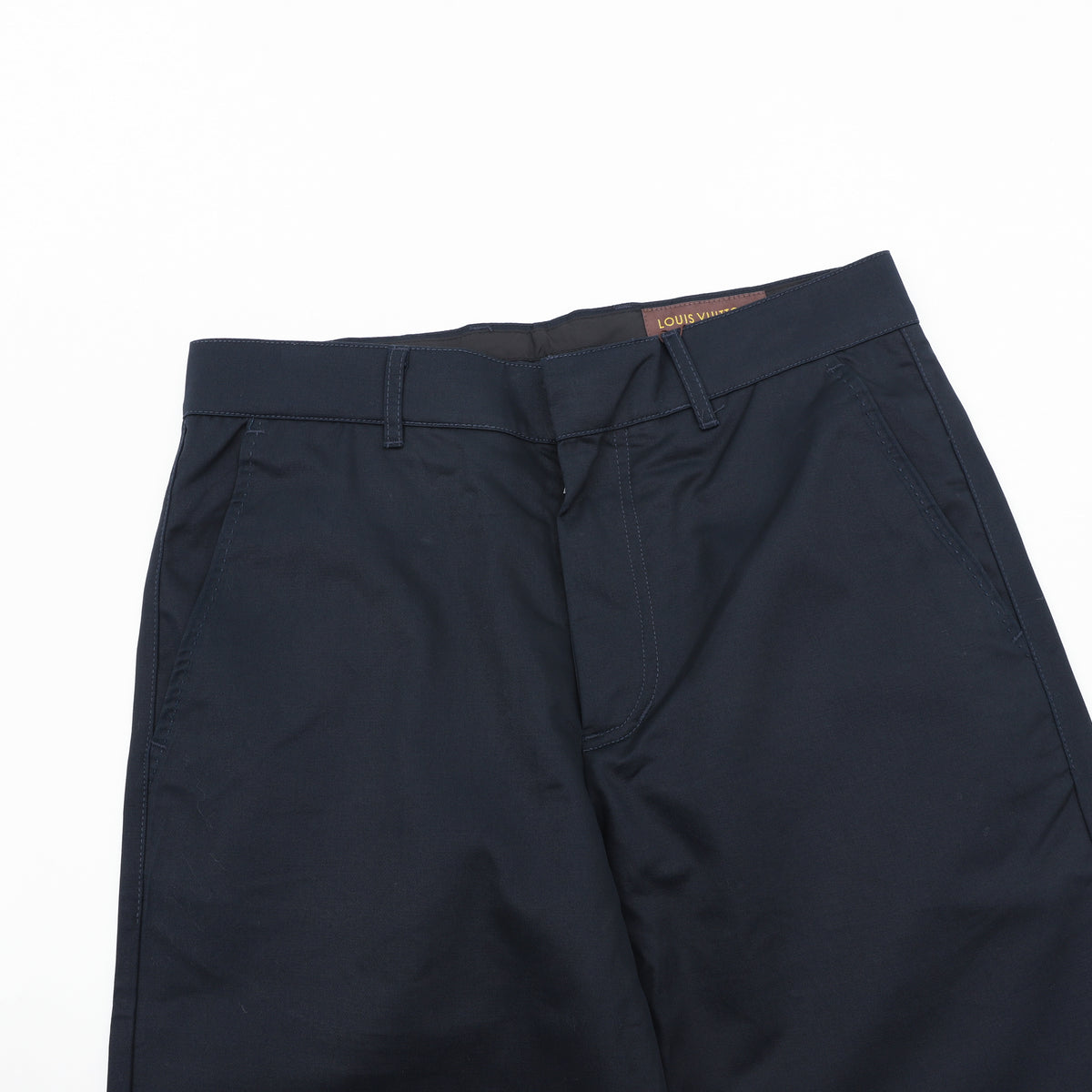 Louis Vuitton Leather-Pocket Silk-Cotton Crepe Trousers - Black product image 17