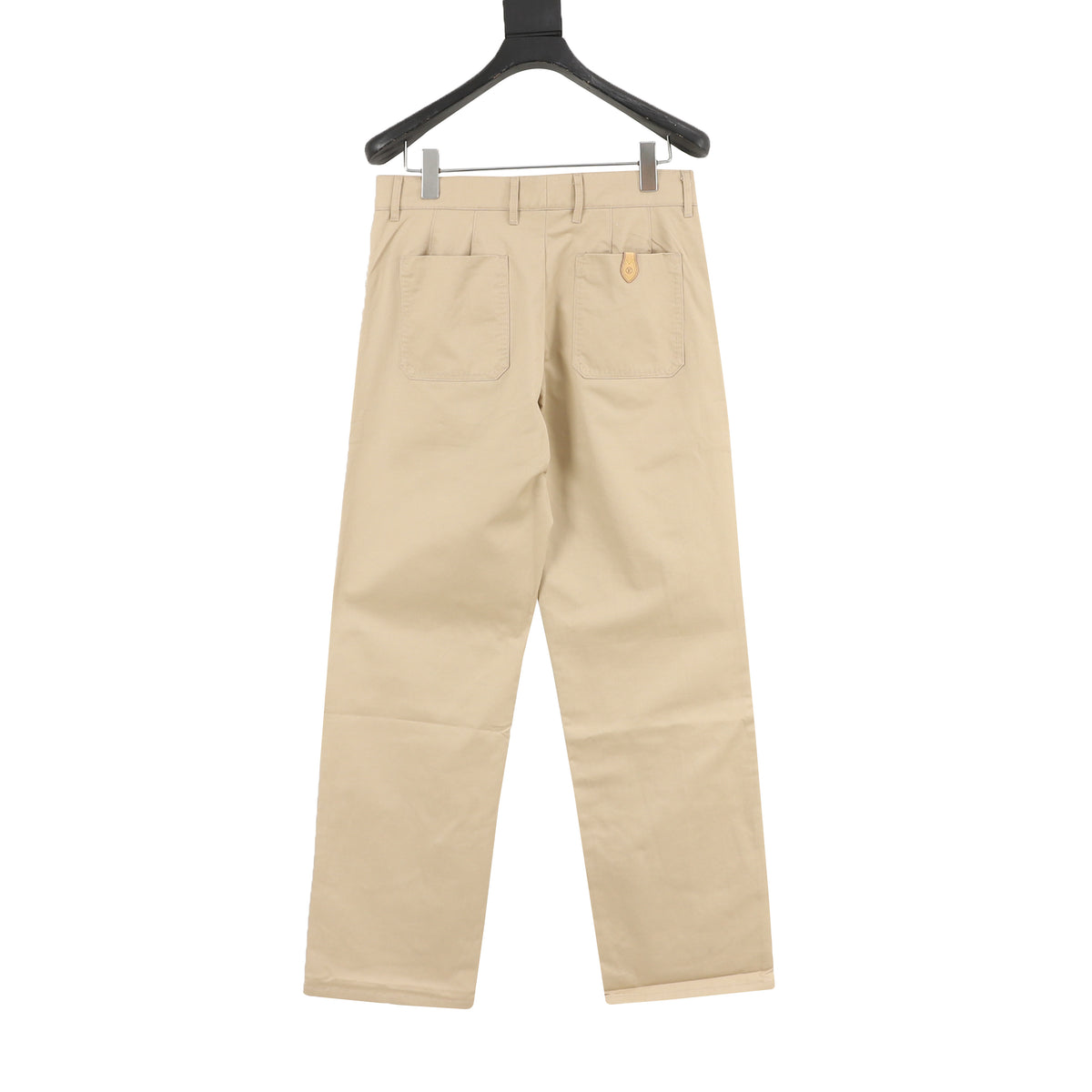 Louis Vuitton Leather-Pocket Silk-Cotton Crepe Trousers - Beige product image 17