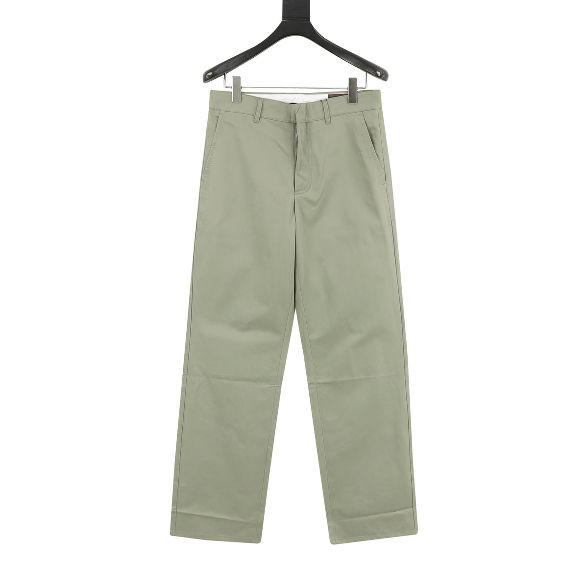 Louis Vuitton Leather-Pocket Silk-Cotton Crepe Trousers - Sage Green product image 18